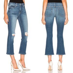 FRAME Denim Le Crop Mini Boot - Stoney Creek Distressed Jeans | Size 25